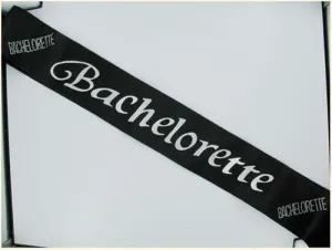 Bachelorette Non Flashing Sash - Black