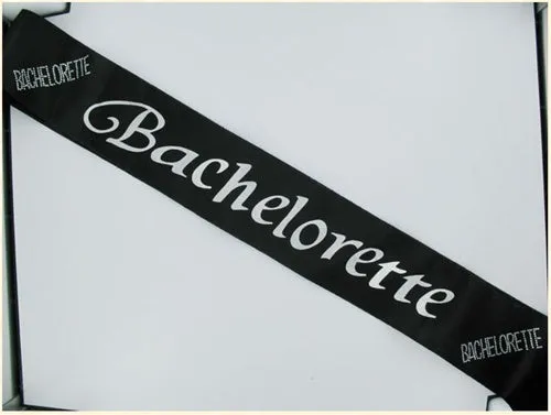 Bachelorette Non Flashing Sash - Black