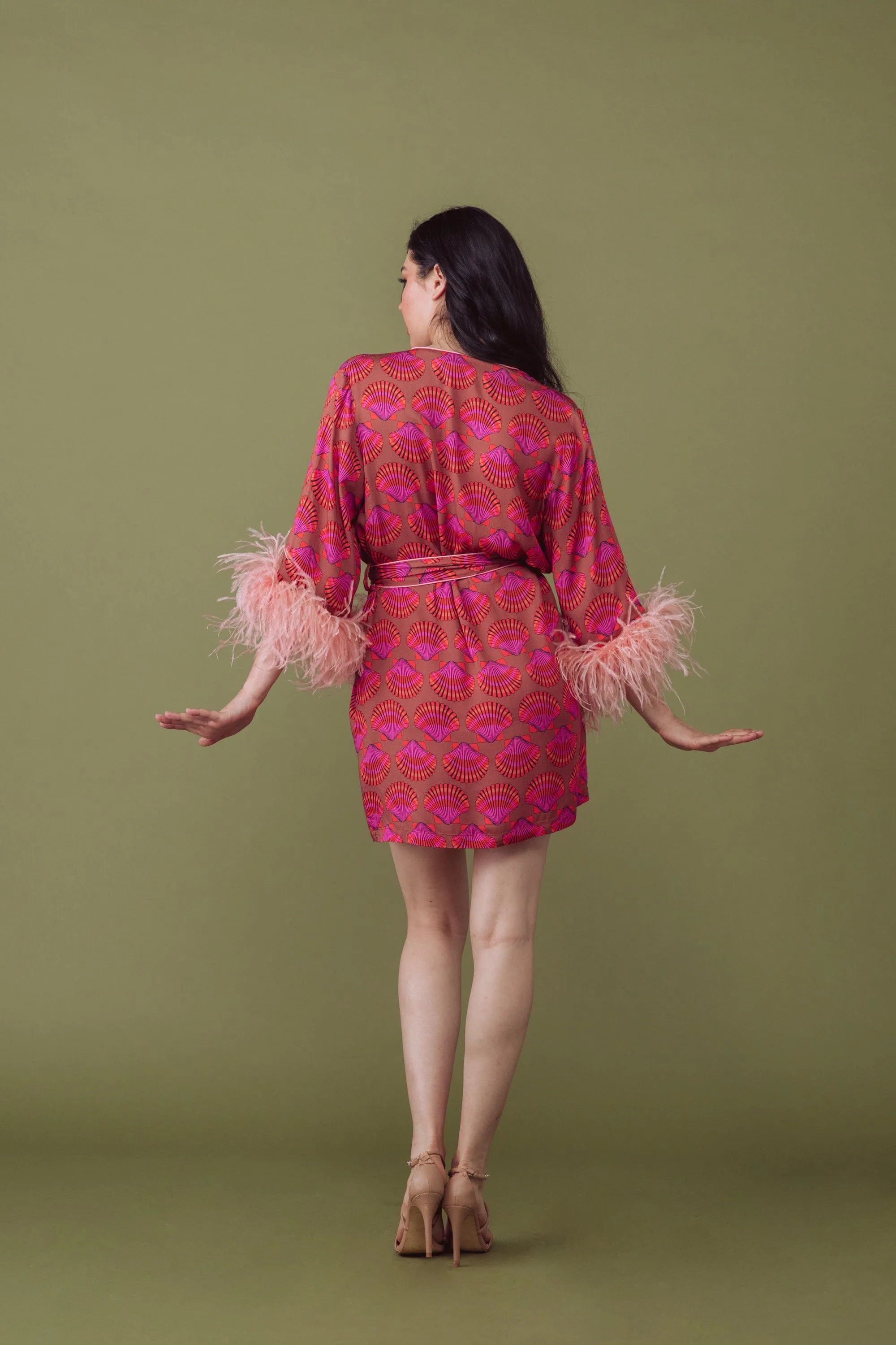 Cheetah Shell Print Short Robe