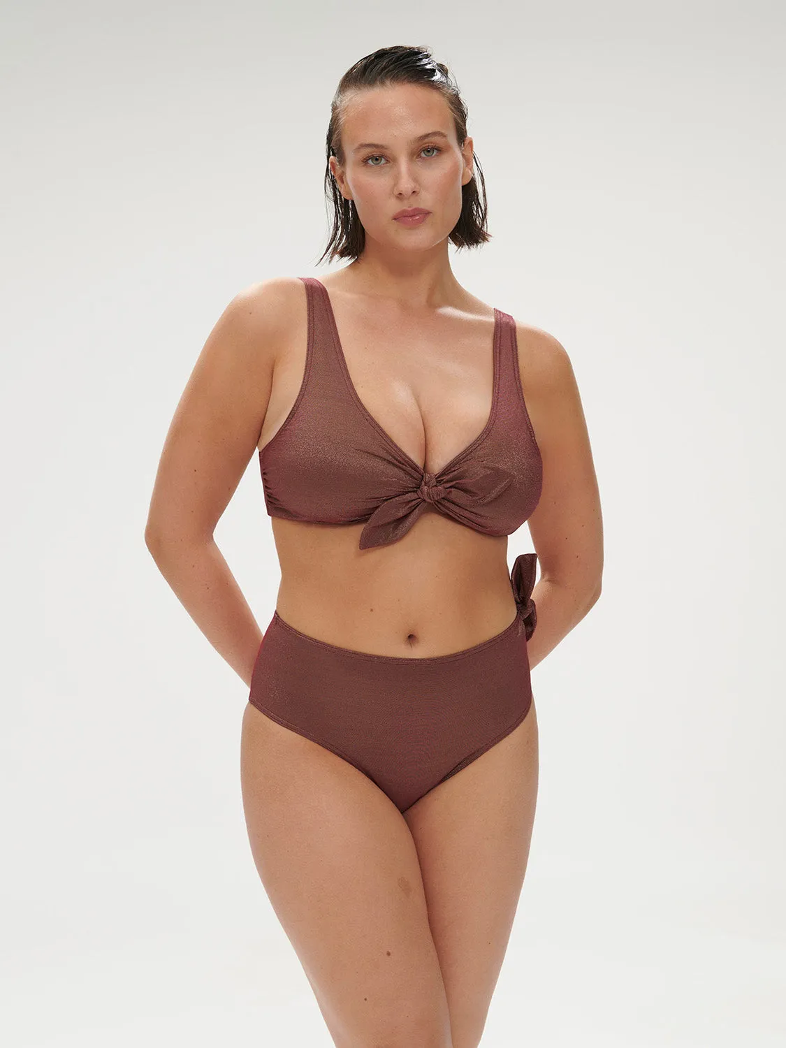Daphn Wireless Triangle - Lurex Dark Purple