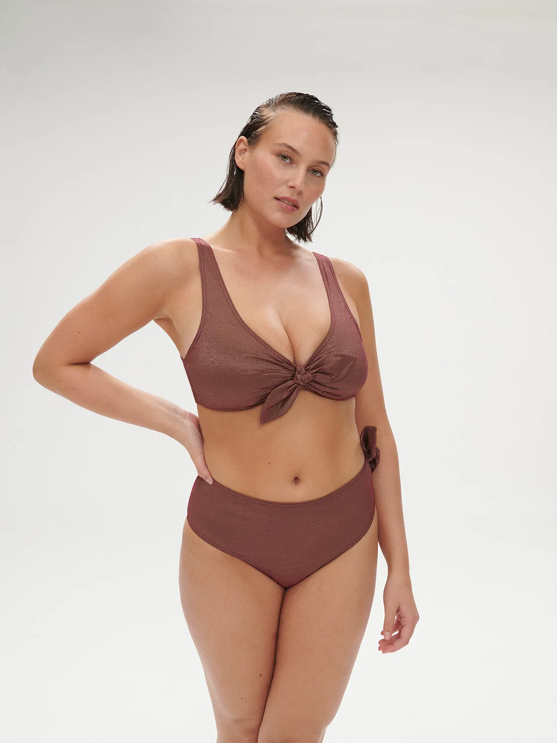 Daphn Wireless Triangle - Lurex Dark Purple