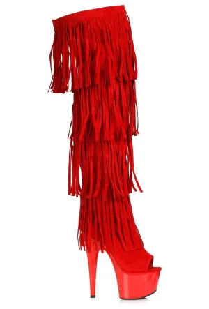 Ellie 709-SEQUOIA 7 Platform Thigh High Fringe Boot