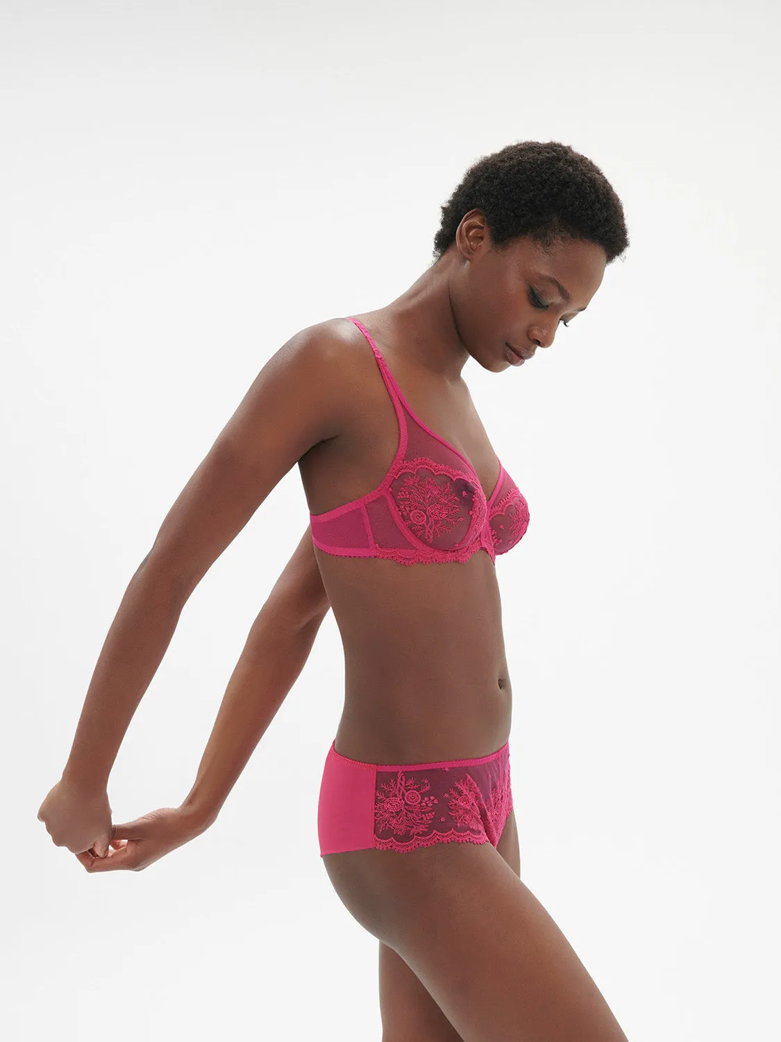 Intrigue Boyshort - Disco Pink