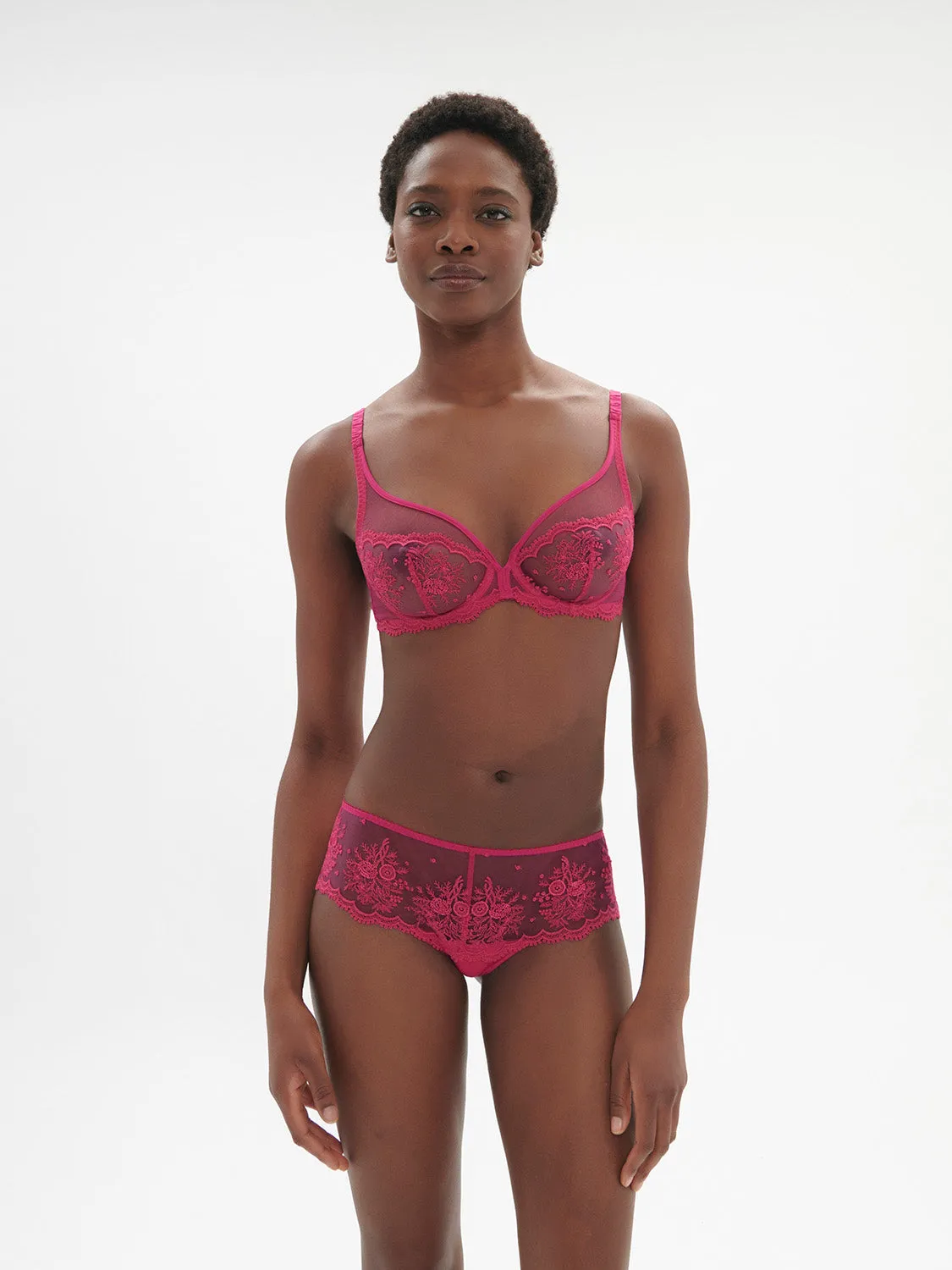 Intrigue Boyshort - Disco Pink