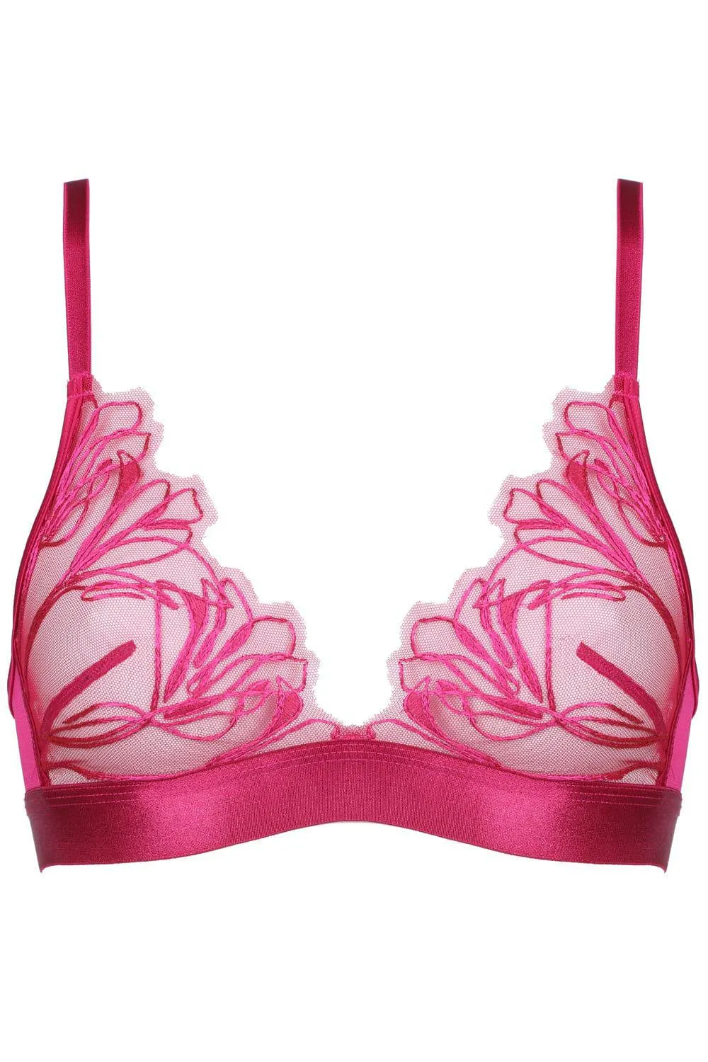 Love Supreme Triangle Bra in Fuchsia. Size UK 32C