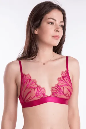 Love Supreme Triangle Bra in Fuchsia. Size UK 32C