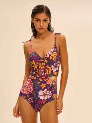 Melia Wireless Padded One-Piece - Bloom