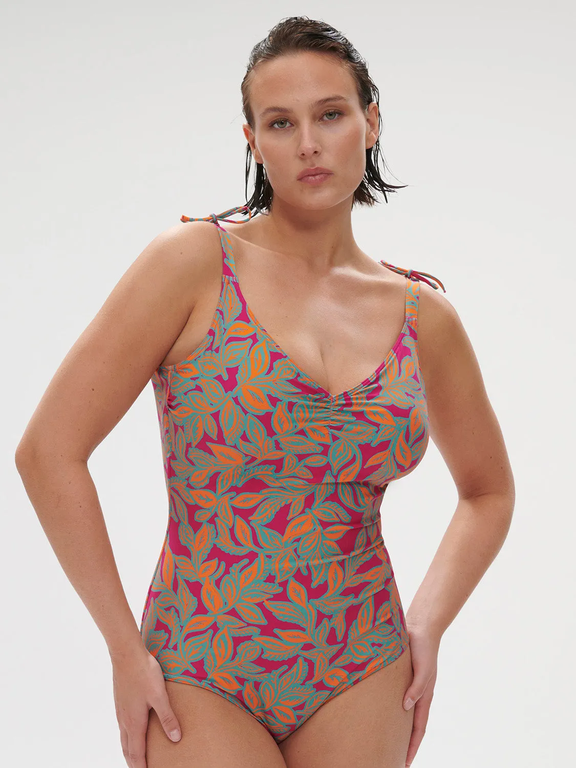 Melia Wireless Padded One-Piece - Menara Pink