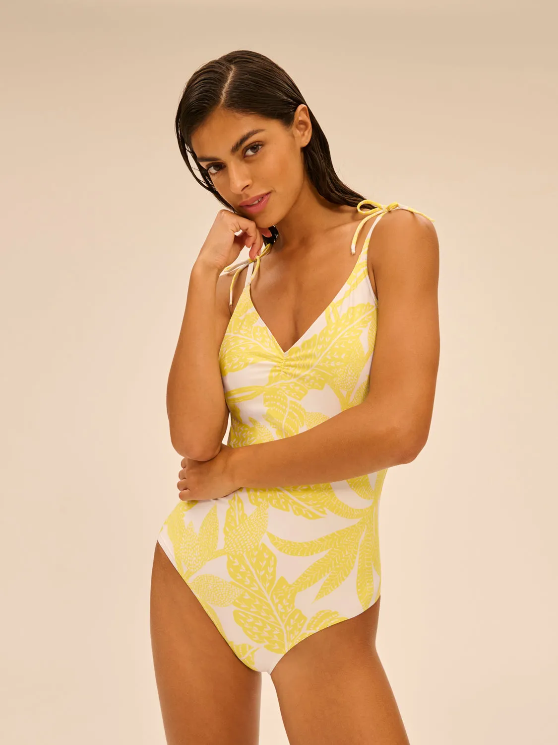 Melia Wireless Padded One-Piece - Plumeria Yellow