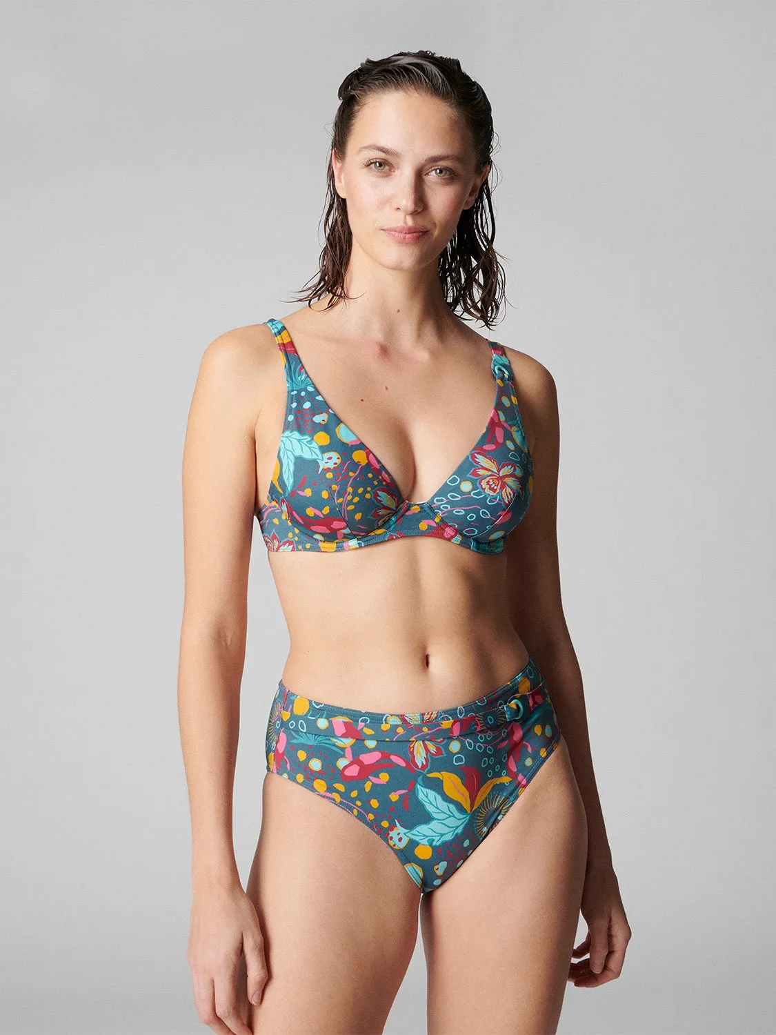 Neroli Underwire Plunge - Lagoon Green