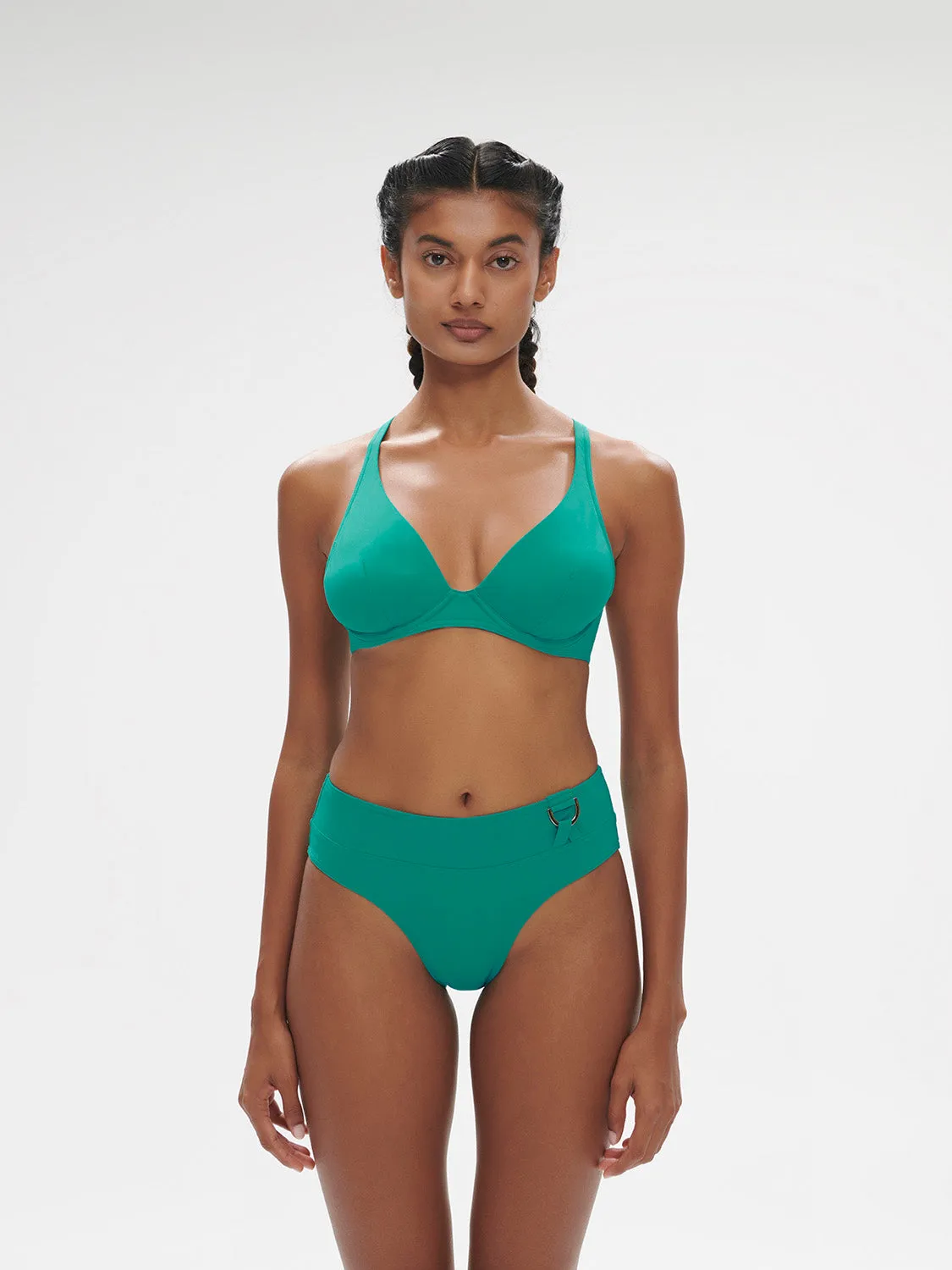 Palmeraie Retro Brief - Waterfall Green