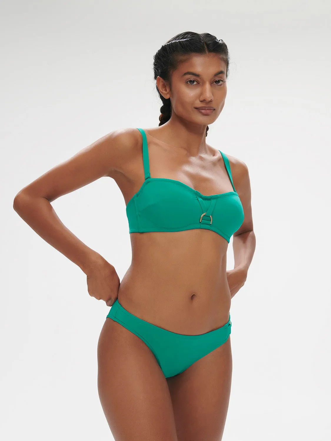 Palmeraie Underwire Bandeau - Waterfall Green