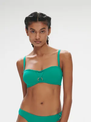 Palmeraie Underwire Bandeau - Waterfall Green