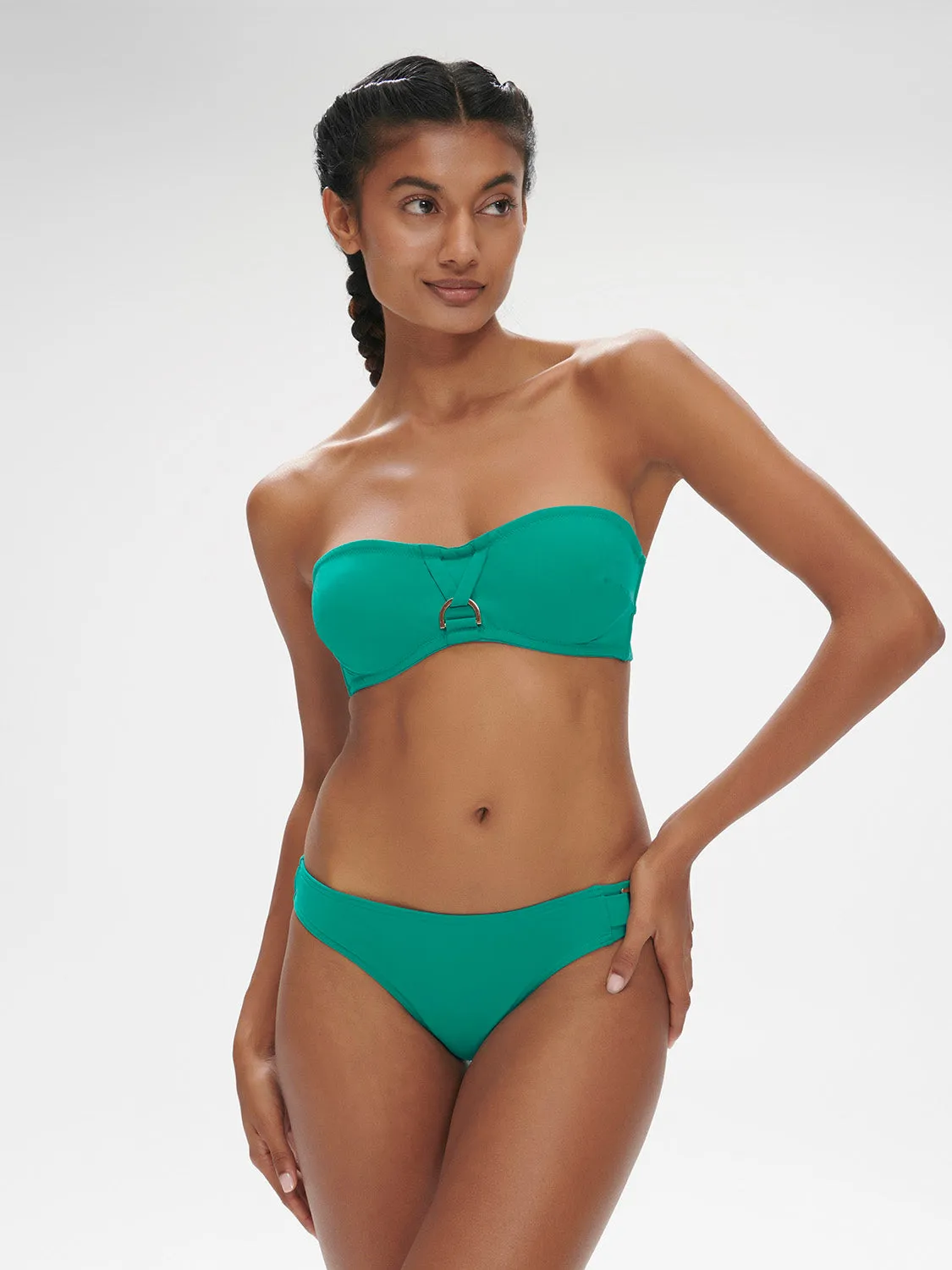 Palmeraie Underwire Bandeau - Waterfall Green