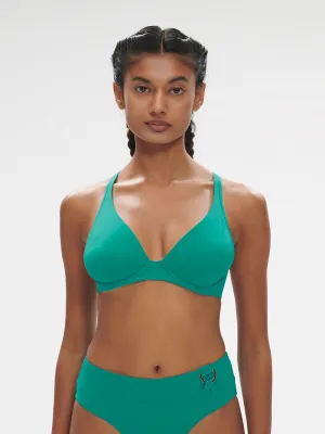 Palmeraie Underwire Plunge - Waterfall Green