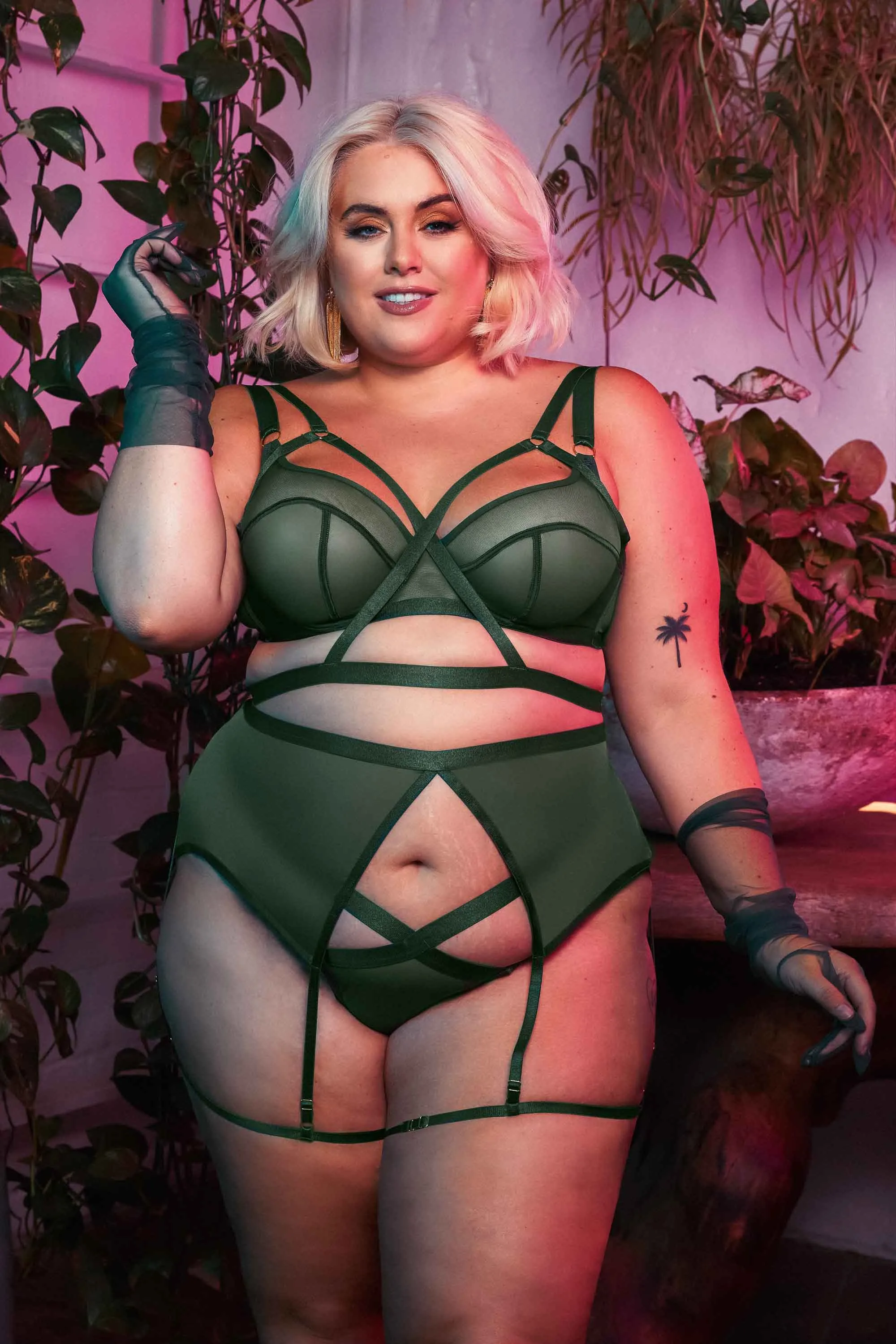 Regent Green Mesh Cross Over Brazillian