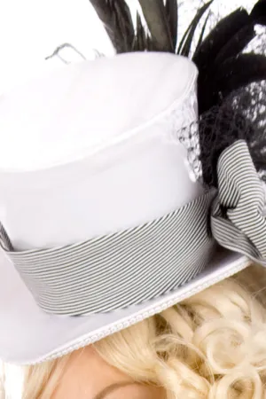 Satin Cigarette Girl Hat