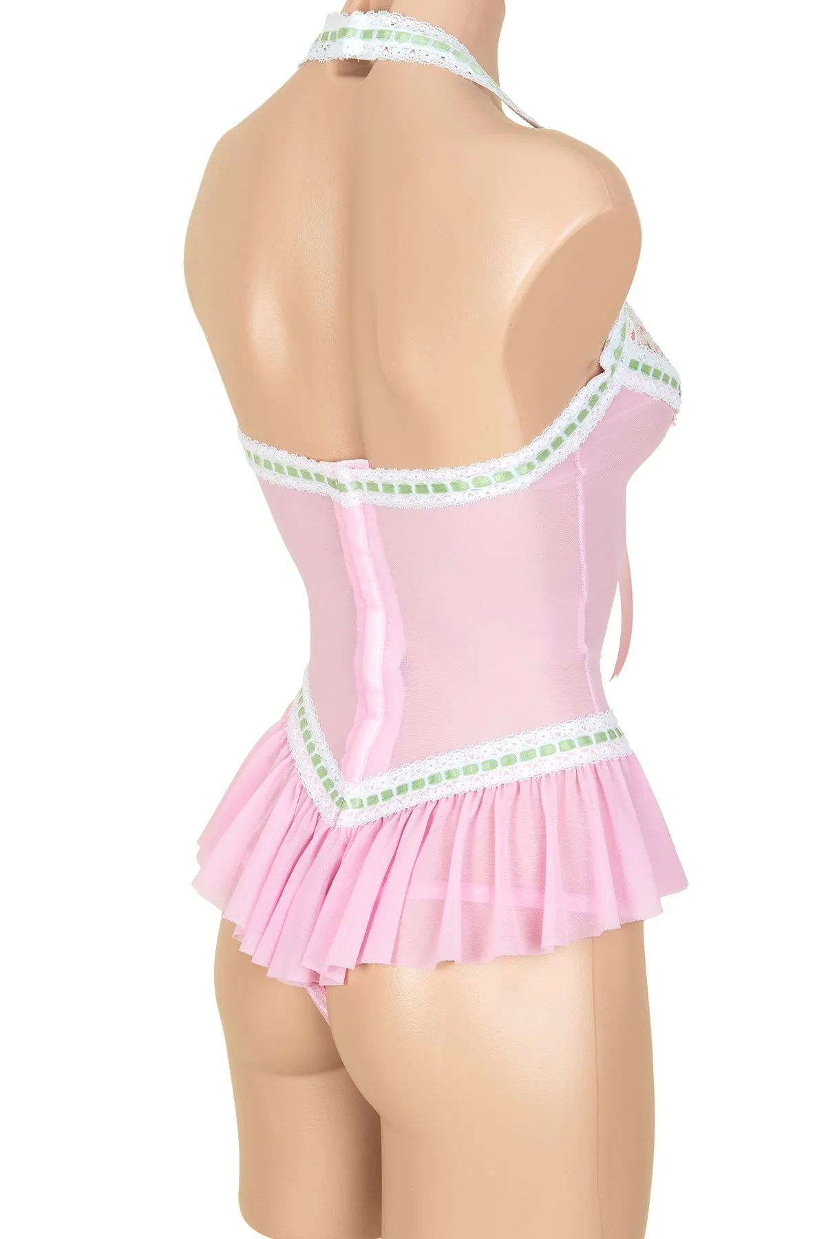 Scarlet Lace-Up Peplum Camisole