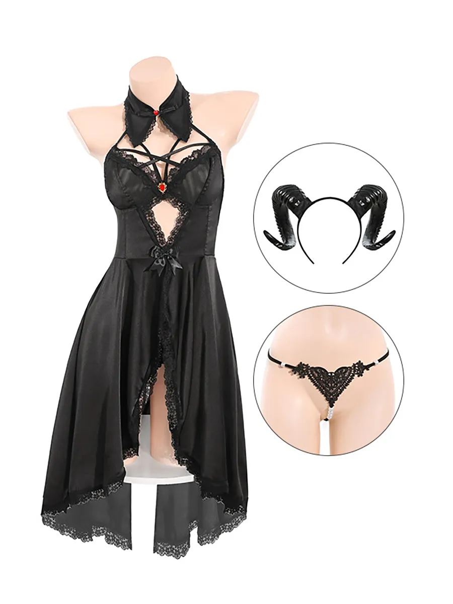 Seductive Devil Horn Lingerie Dress