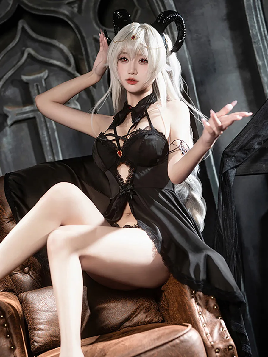 Seductive Devil Horn Lingerie Dress