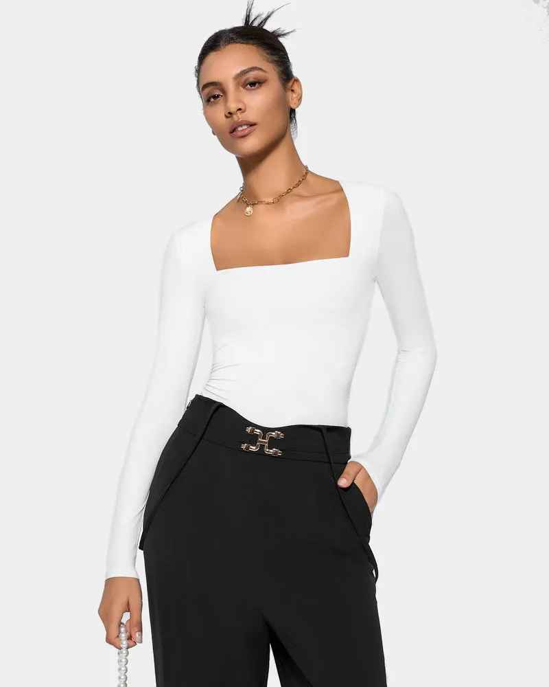 Square Neck Double Lined Shapewear Bodysuit