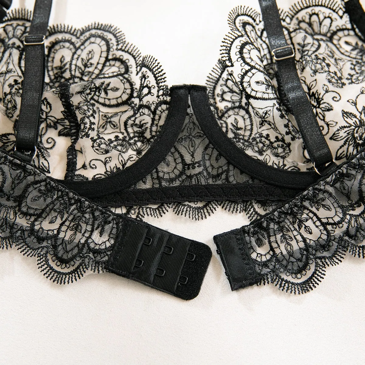 Women Lingerie Sets Lace Lingerie Set Bra and Panty Sets with Garter Belt Babydoll Teddy