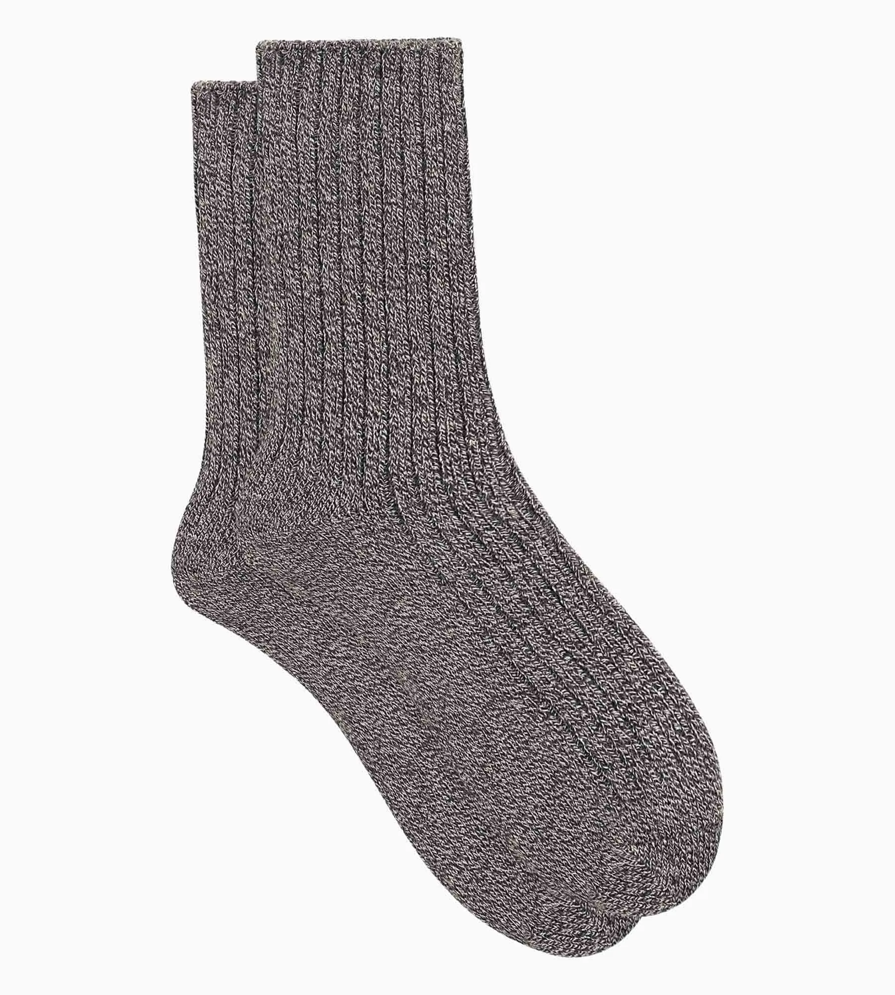 Women's plain rib knit socks Heather Grey Dim Bamboo